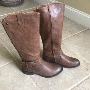 Brown Tall Leather Boots